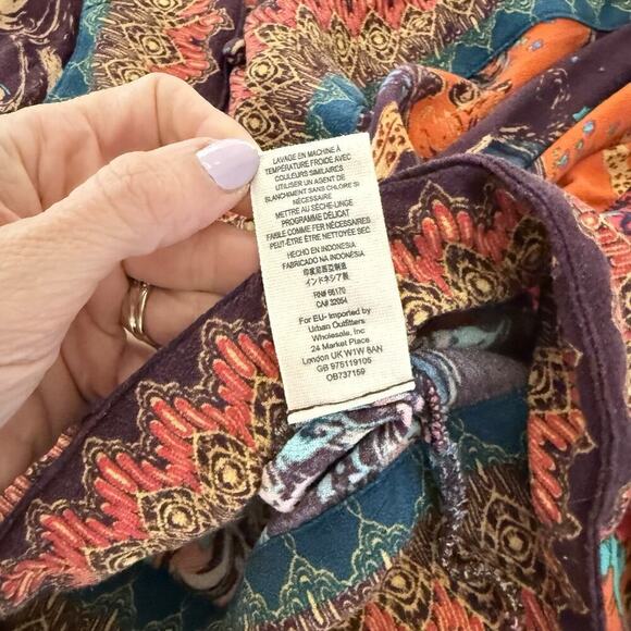 Free people catch me if you can blouse jacket kimono XS Artsy Festival Boho - Picture 9 of 10